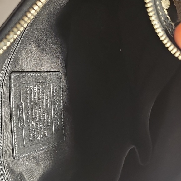 Vtg Coach (F13078) Tricolor Leather-suede-signature Jacquard Duffle - Picture 12 of 12